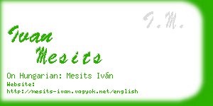 ivan mesits business card